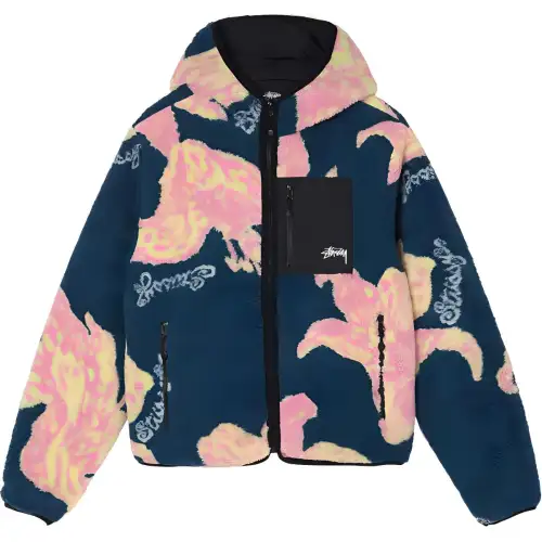 Stussy Floral Sherpa Hooded Jacket