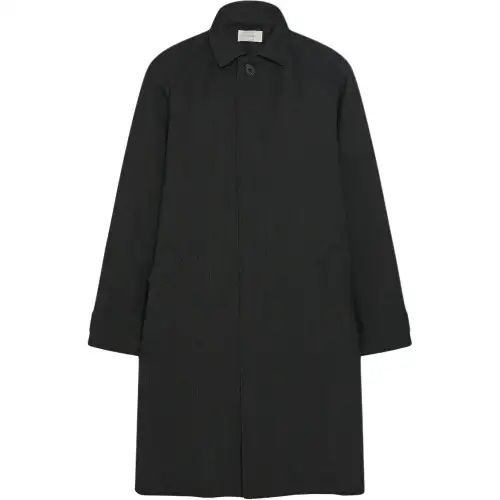 THE ROW Coats Men's Black Lapel Moderate Straight Fit