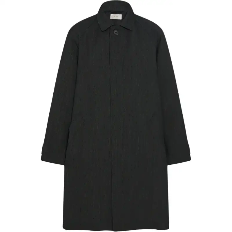 THE ROW Coats Men's Black Lapel Moderate Straight Fit