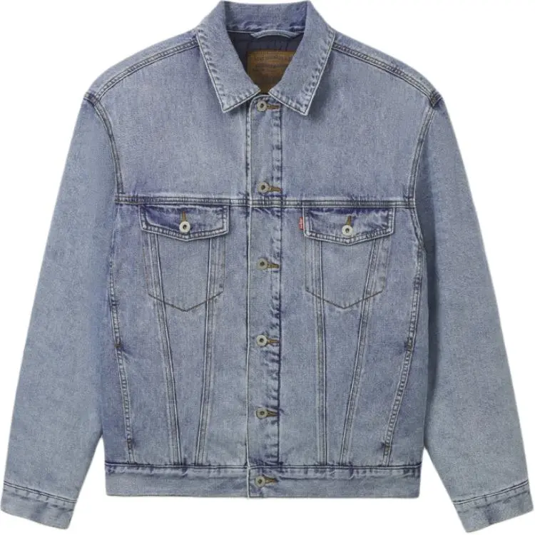 Levi's Denim Jackets Men's Blue Lapel Moderate Straight Fit