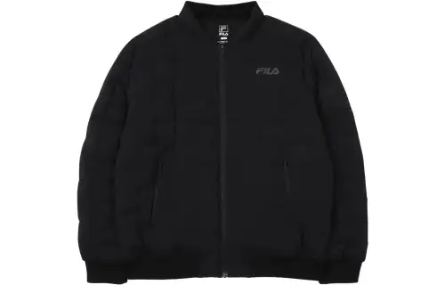 FILA Jackets Men's Black Stand Collar Thickened Other