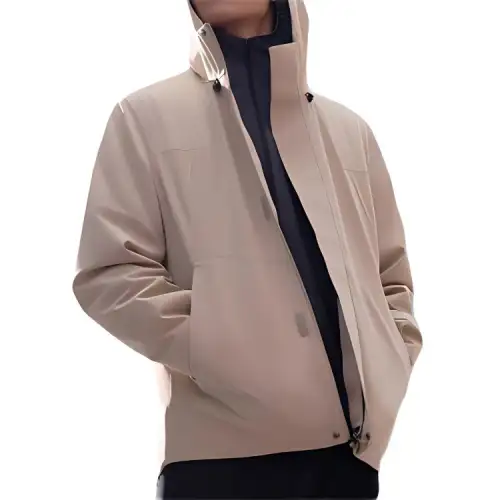 Anta Waterproof And Windproof To Keep Warm Windbreaker Jacket Men's Beige Khaki