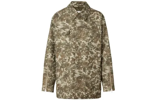 Burberry Coat Men's Green Camouflage