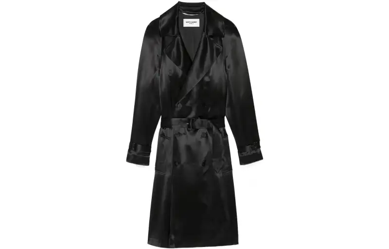 SAINT LAURENT SS22 Coat Men's Black