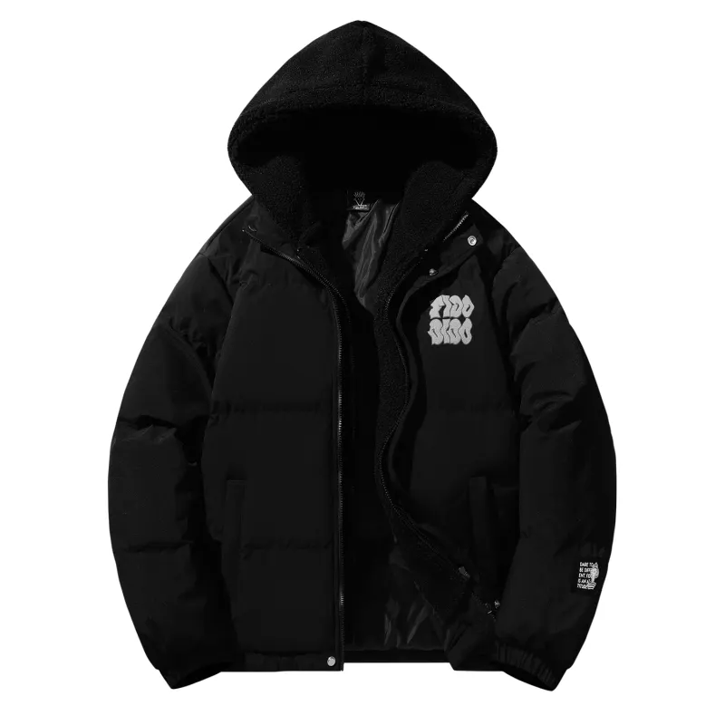 FIDO DIDO Puffer Jackets Unisex Hooded Thickened