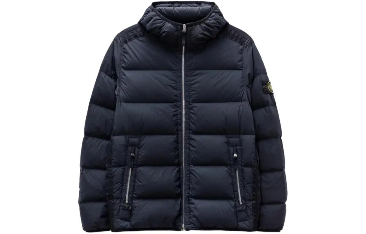 STONE ISLAND Compass Patch Zip Up Puffer Jacket