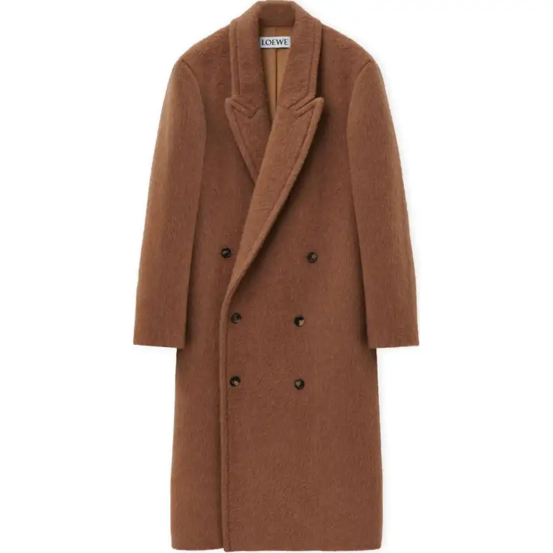 LOEWE SS24 Coat Men's Light Umber
