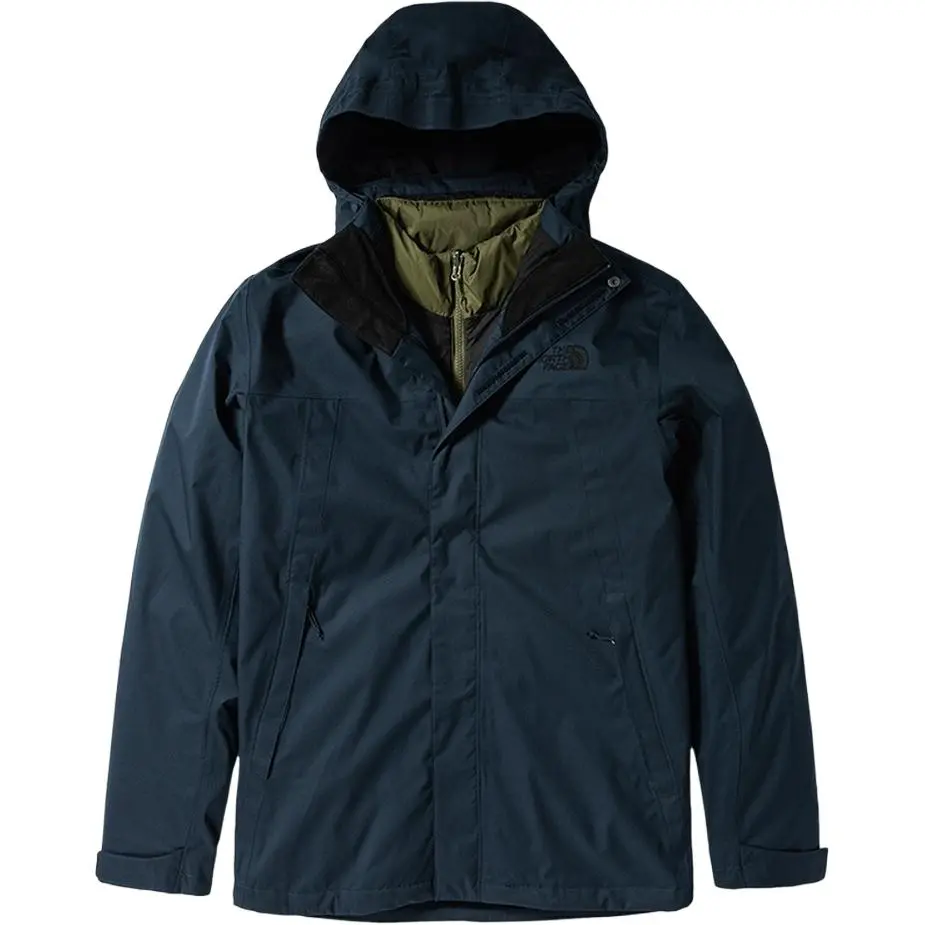 THE NORTH FACE Waterproof, Abrasion Resistant, Thermal Windbreaker Jacket Men's Dark Blue/Green