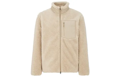 UNIQLO Velvet Jackets Men's Khaki Stand Collar Moderate
