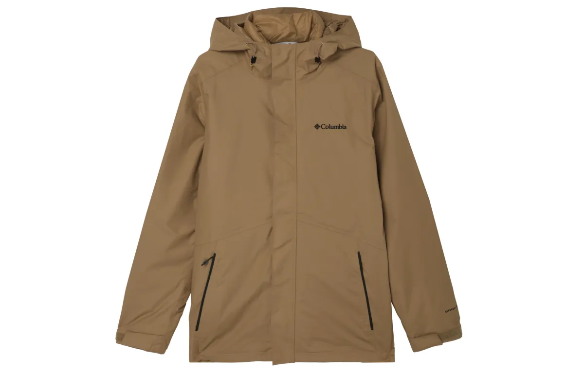 Columbia Outdoor Sports Windbreaker Jacket Men's Brown