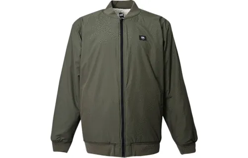 Vans Velvet Jackets Men's Green Baseball Collar Moderate