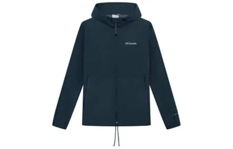 Columbia Sun Protection Clothing Men's Blue Hooded Moderate Straight Fit