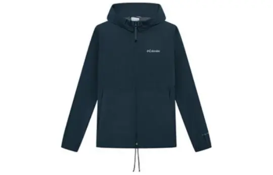 Columbia Sun Protection Clothing Men's Blue Hooded Moderate Straight Fit