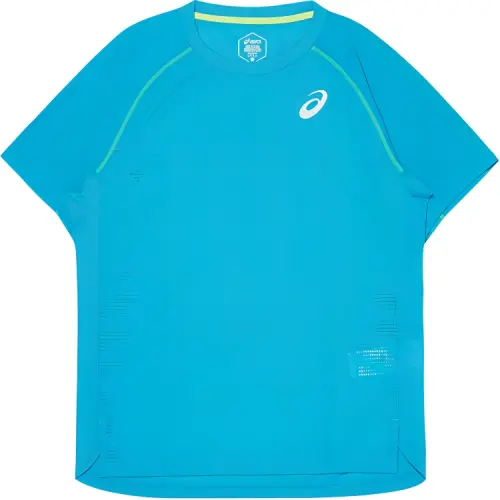 ASICS T Shirts Men's Blue Crew Neck