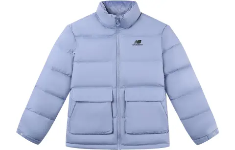 New Balance Down Jackets Unisex Blue Stand Collar Moderate Other