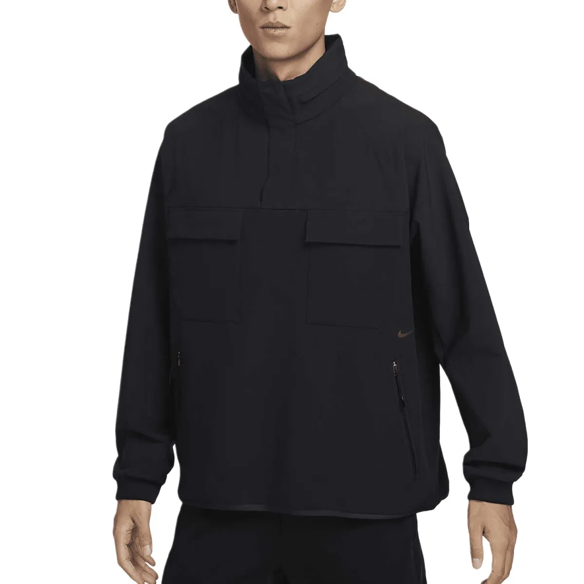 Nike Jackets Men's Black Stand Collar Moderate Workwear