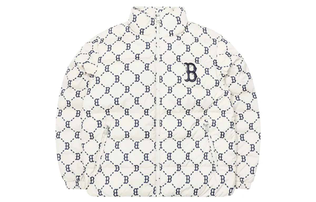 MLB Boston Red Sox Down Jackets Unisex Beige Stand Collar Moderate