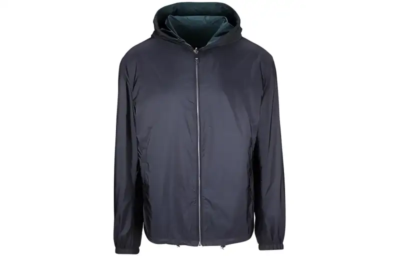 PRADA Jackets Men's Blue Hooded Moderate Other