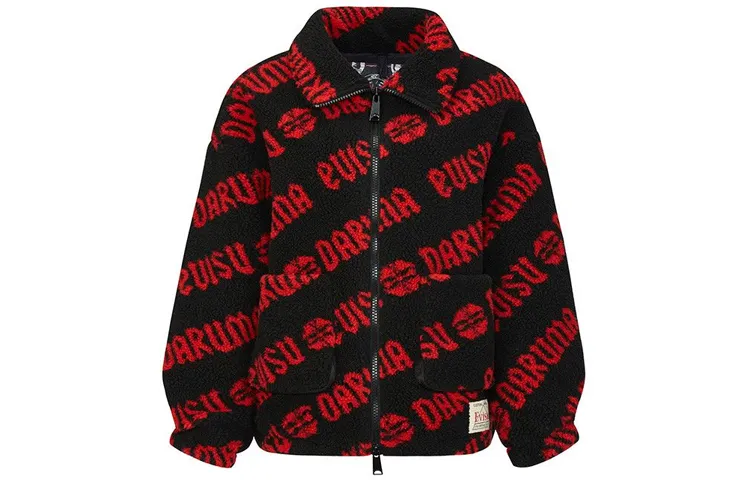 EVISU Velvet Jackets Women's Black Red Lapel Thickened