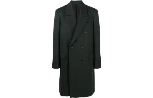 Bottega Veneta Coats Men's Green Suit Collar Moderate