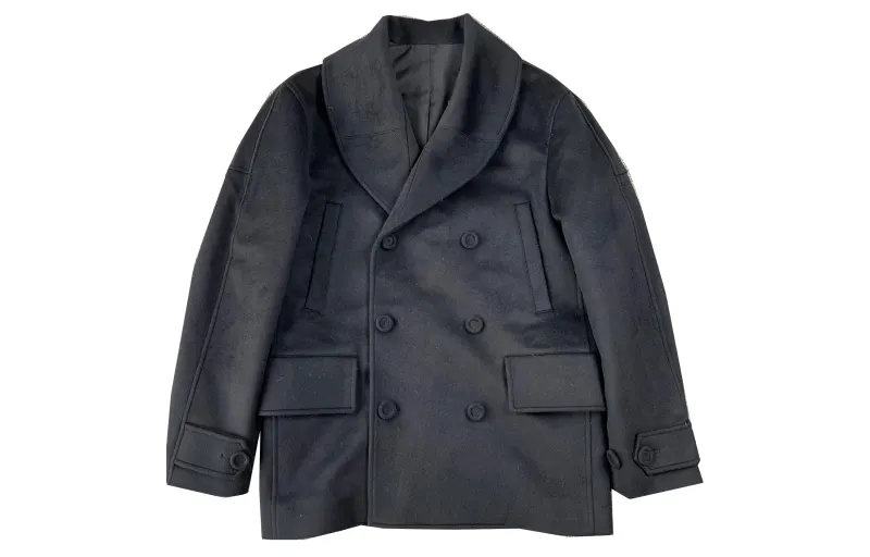 DIOR Coats Men's Black Suit Collar Moderate Straight Fit