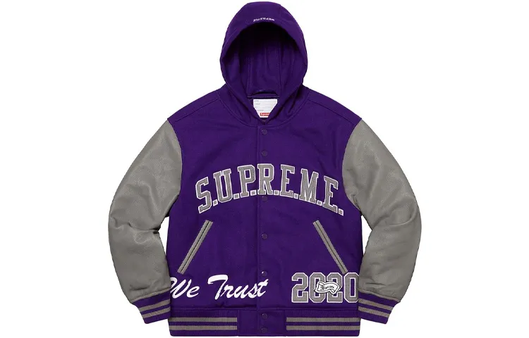 Supreme King Hooded Varsity Jacket