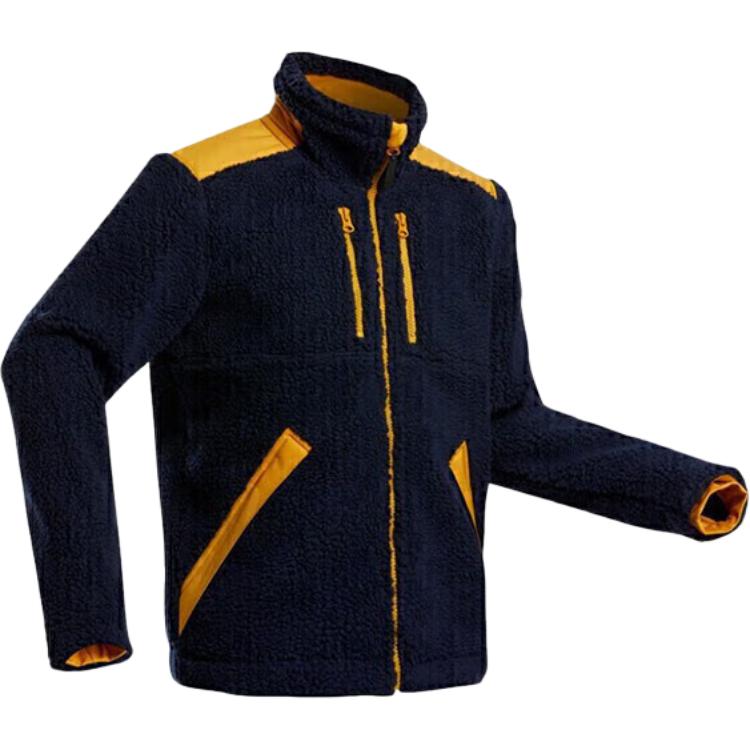 DECATHLON SH500 U WARM FLEECE JACKET Fleece Clothing Men’s Blue Black