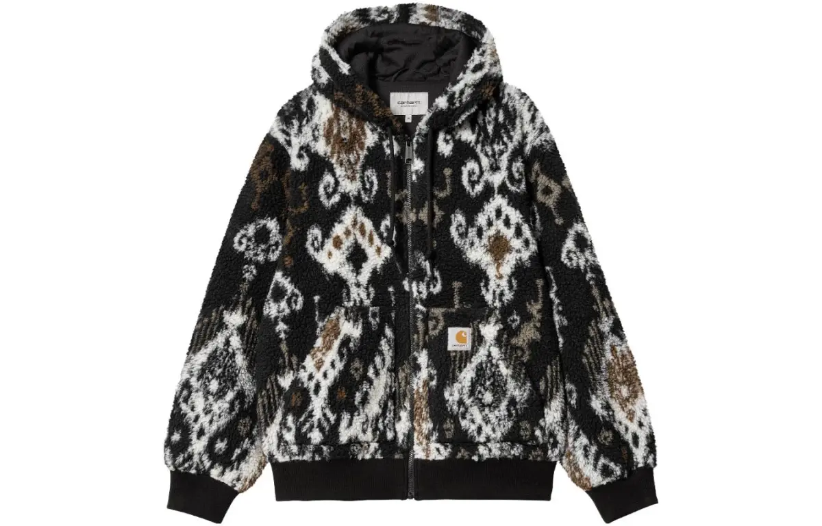 Carhartt WIP Jackets Men's Black Hooded (Non-detachable) Thickened Straight Fit