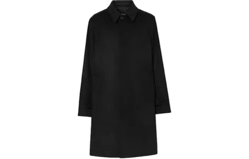 Burberry Coats Men's Marine Blue Lapel Moderate