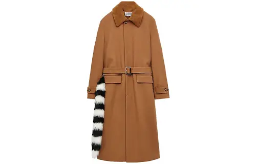 LOEWE X Suna Fujita Collaboration FW23 Coat Men's Brown