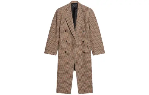 Balenciaga Coats Men's Brown Suit Collar Moderate