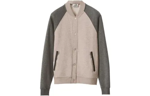 HERMES Baseball Jacket Men's Gray