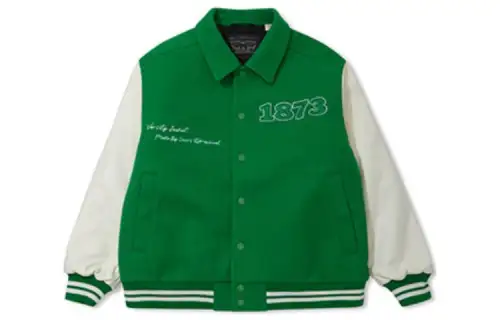 Levis Baseball Jerseys Unisex Green Lapel Moderate Straight Fit