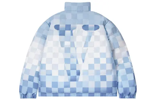 VLONE Down Jackets Unisex White Blue Stand Collar Without Hood Thickened Other