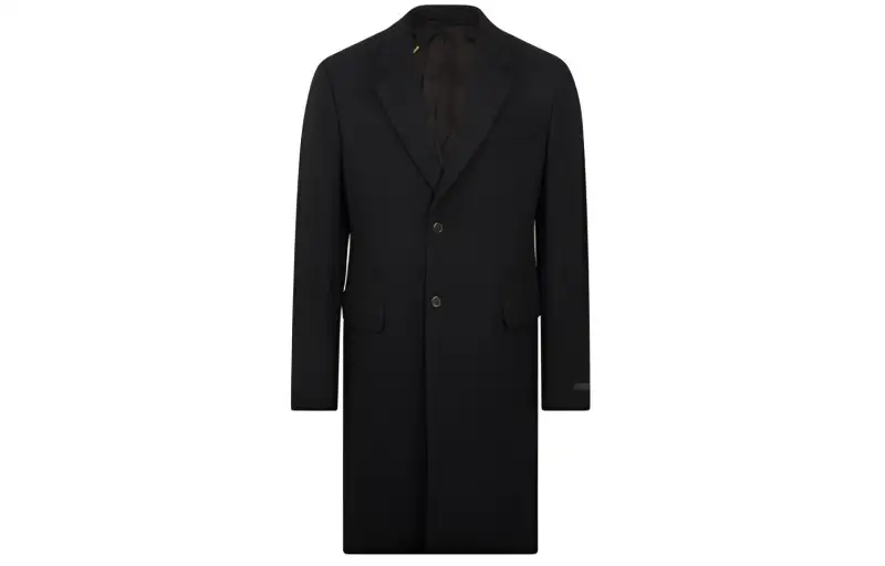 PRADA Coats Men's Black Suit Collar Moderate