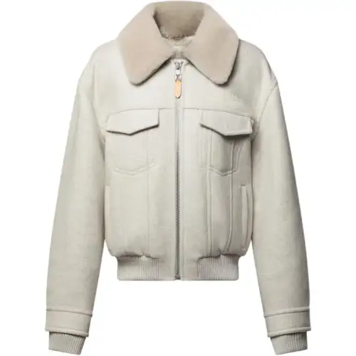 LOUIS VUITTON Wool Blouson With Shearling Collar