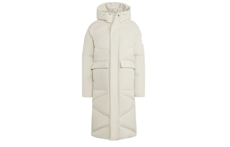 Adidas BIG BAFFLE DOWN COAT Down Jacket Men's White