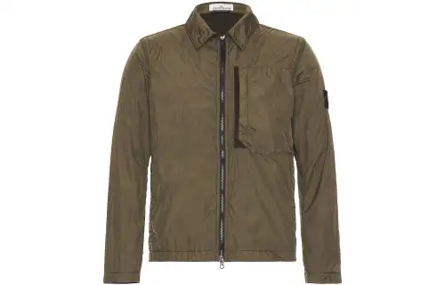 Stone Island Compass-patch zip-up lightweight jacket