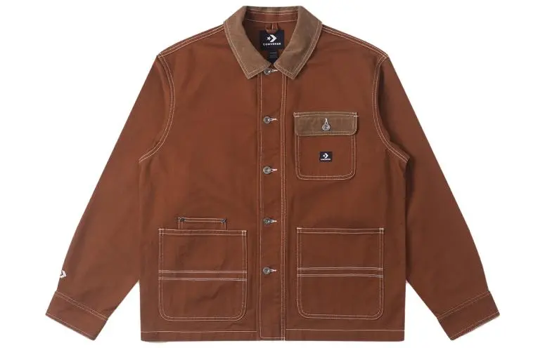 Converse Jackets Unisex Brown Lapel Moderate Other