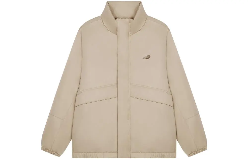 New Balance Down Jackets Men's Khaki Stand Collar Moderate