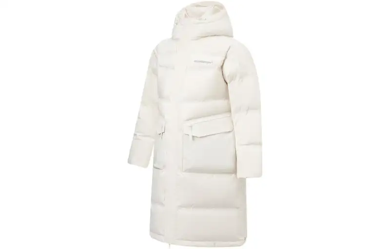Li Ning Long Down Jacket Men's Ecru
