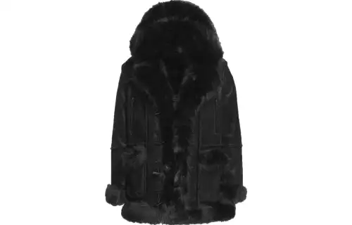 Jordan Coats Men's Black Hooded Thickened And Fleece Lined