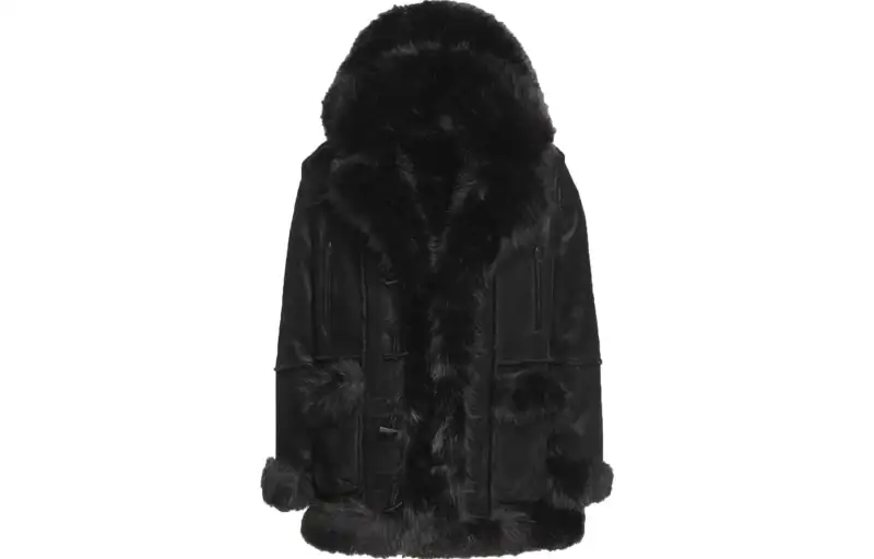 Jordan Coats Men's Black Hooded Thickened And Fleece Lined