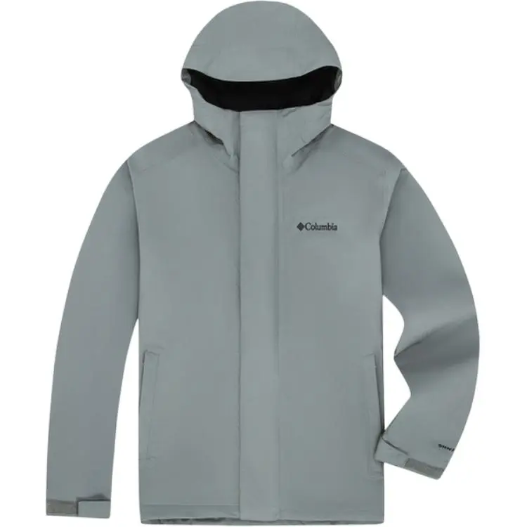 Columbia Omni Heat Waterproof Thermal Heat Reflective Windbreaker Jacket Men's Gray