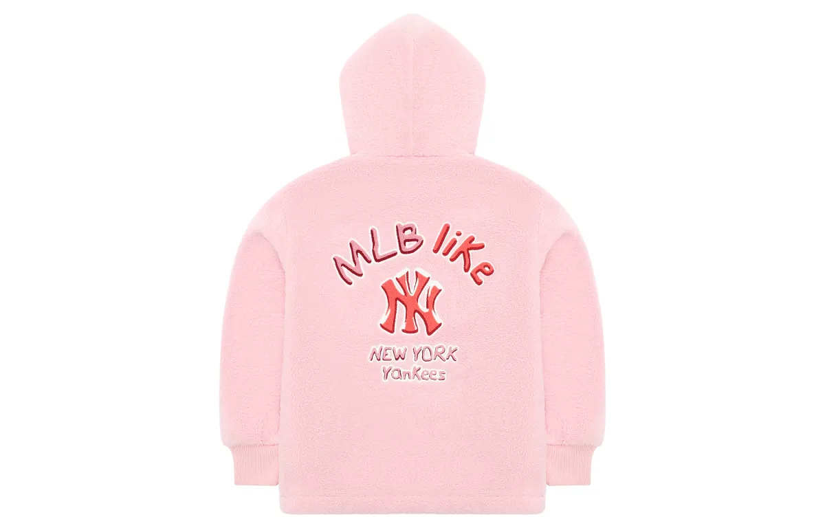 MLB Velvet feel Coat Unisex Pink