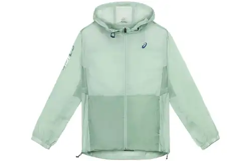 ASICS Jackets Men's Green Hooded Moderate Other