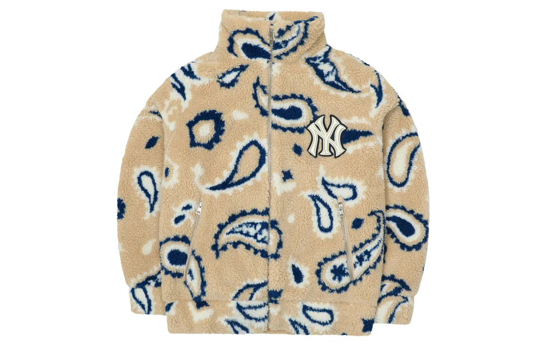 MLB Velvet feel Coat Unisex Light Beige