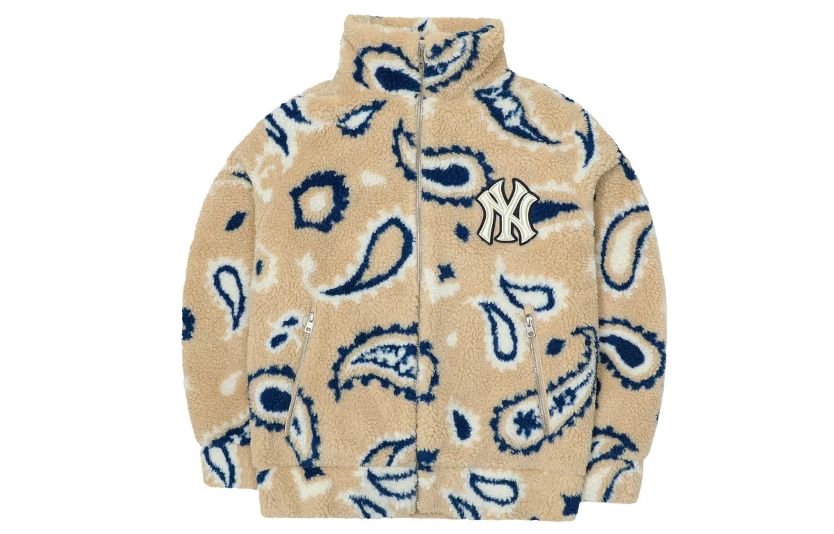 MLB Velvet feel Coat Unisex Light Beige