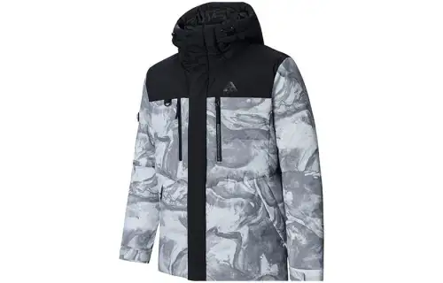 ANTA Variety Training Collection Down Jackets Men's Sand Grain Gray/Basic Black Hooded Moderate Other