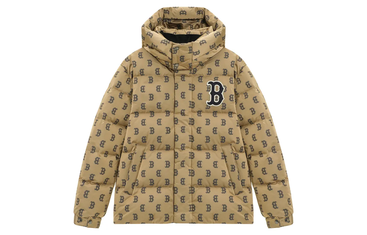 MLB Down Jacket Short Unisex Beige Yellow
